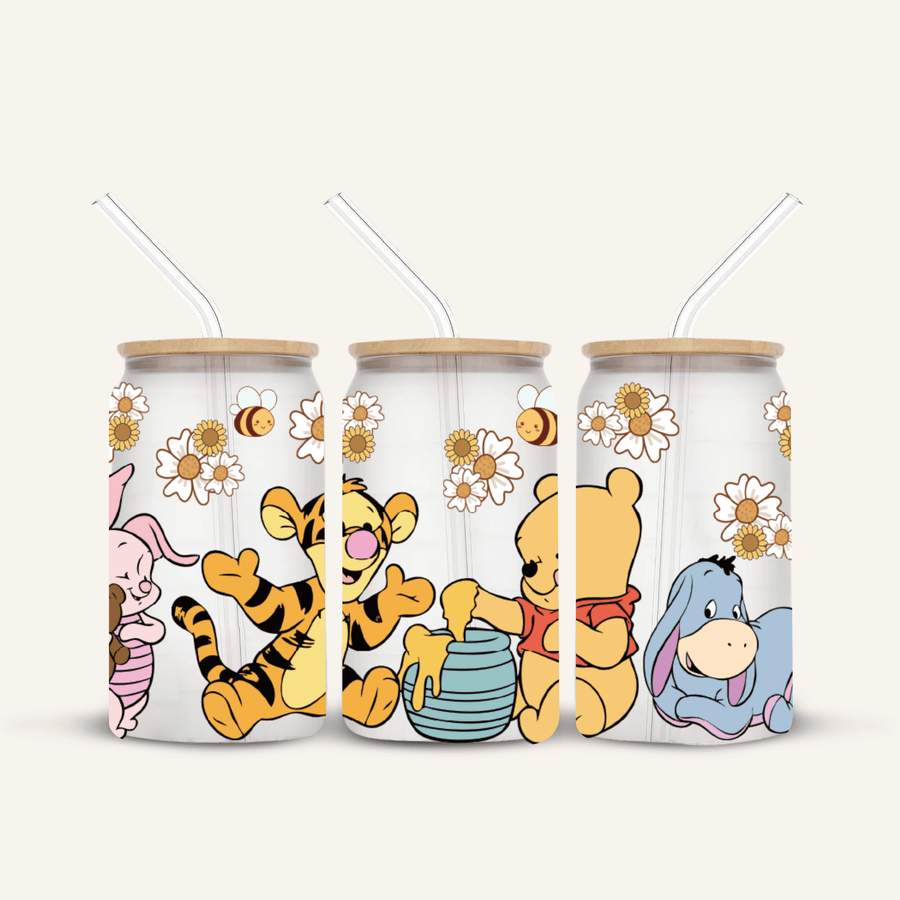 Winnie The Pooh Glass Cup *FROSTED*