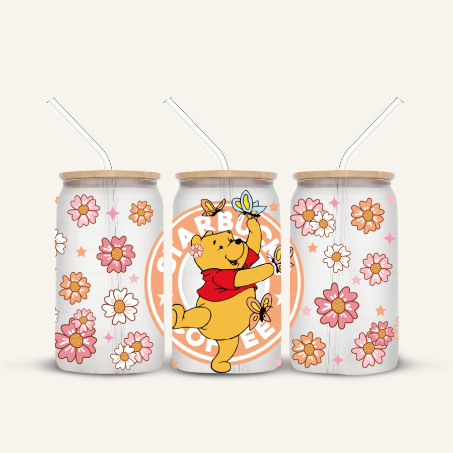 Winnie The Pooh Glass Cup *FROSTED*