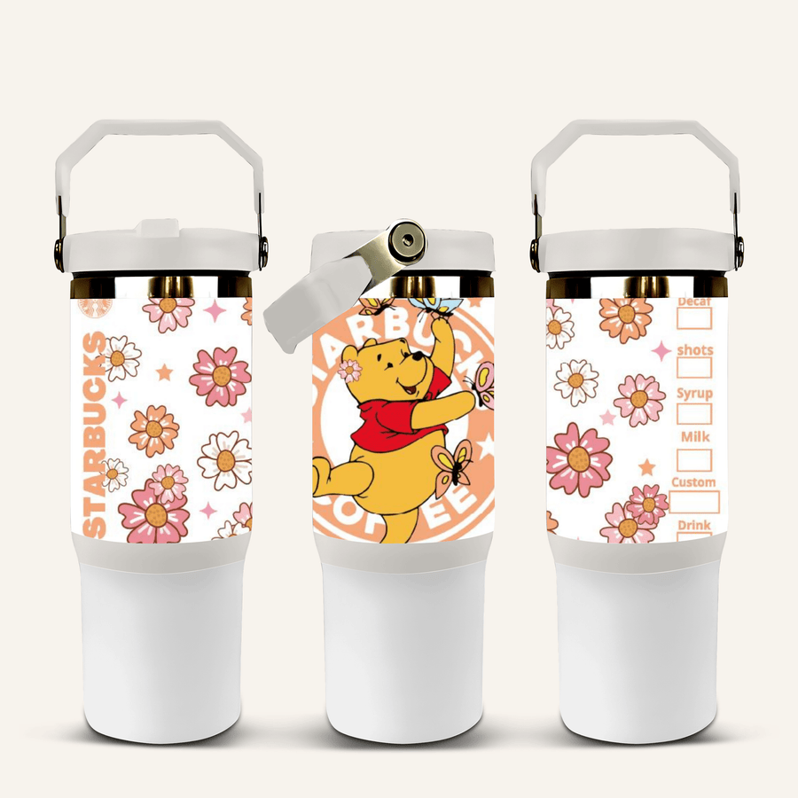 Winnie The Pooh Tumbler with Flip Straw
