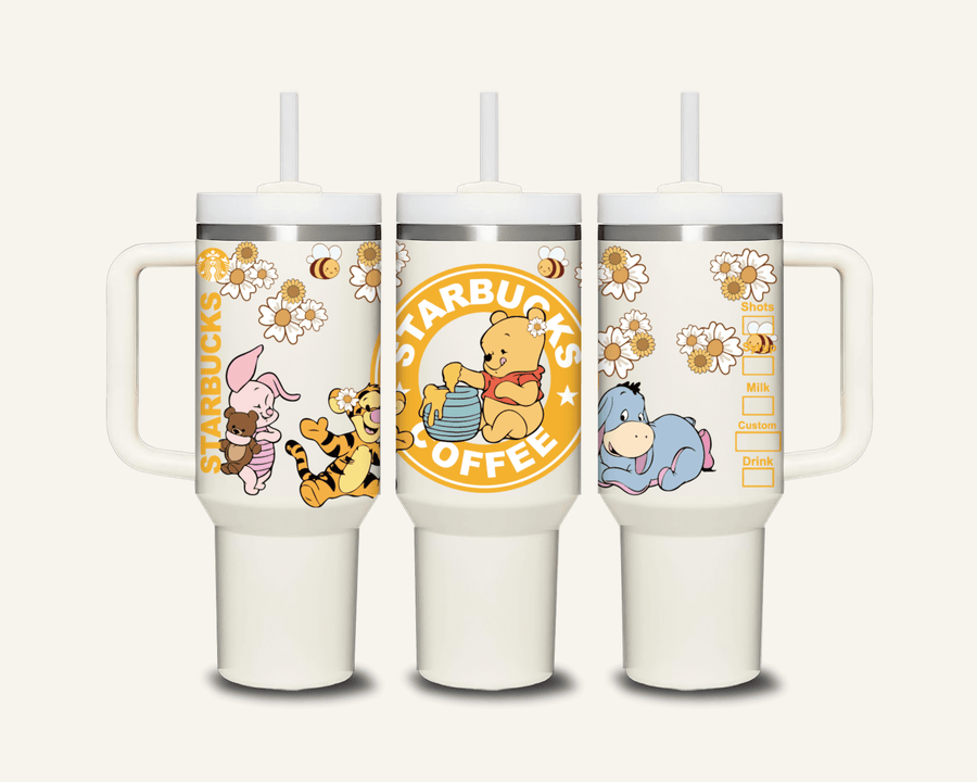 Winnie The Pooh Tumbler with Side Handle
