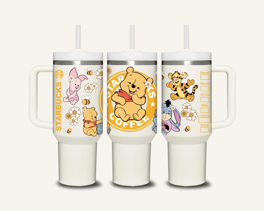 Winnie The Pooh Tumbler with Side Handle