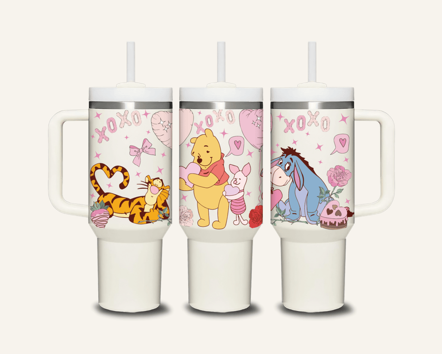 Winnie The Pooh Tumbler with Side Handle