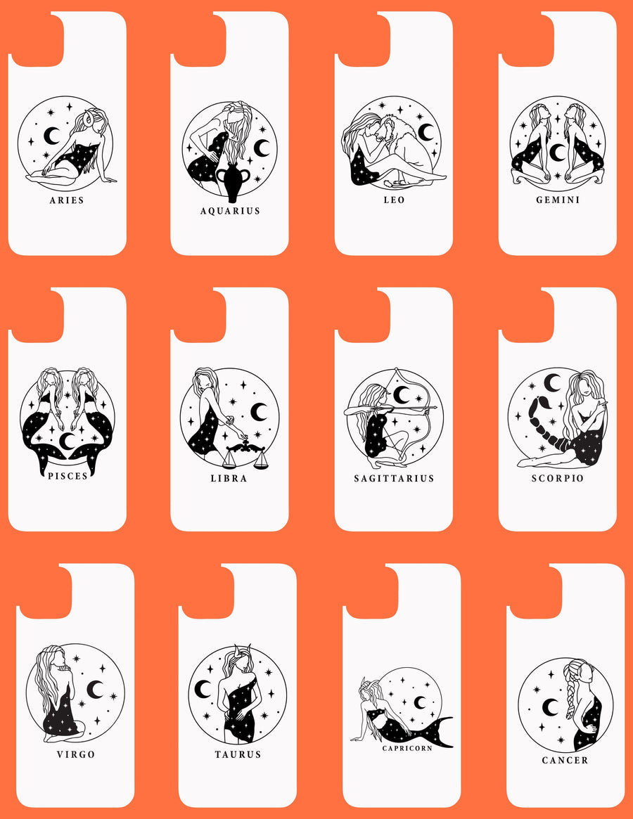 Zodiac Signs - Phone Case (Assorted Colours) Halo Quartz 