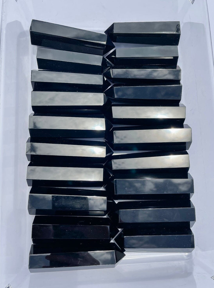 Black Obsidian Tower Halo Quartz 