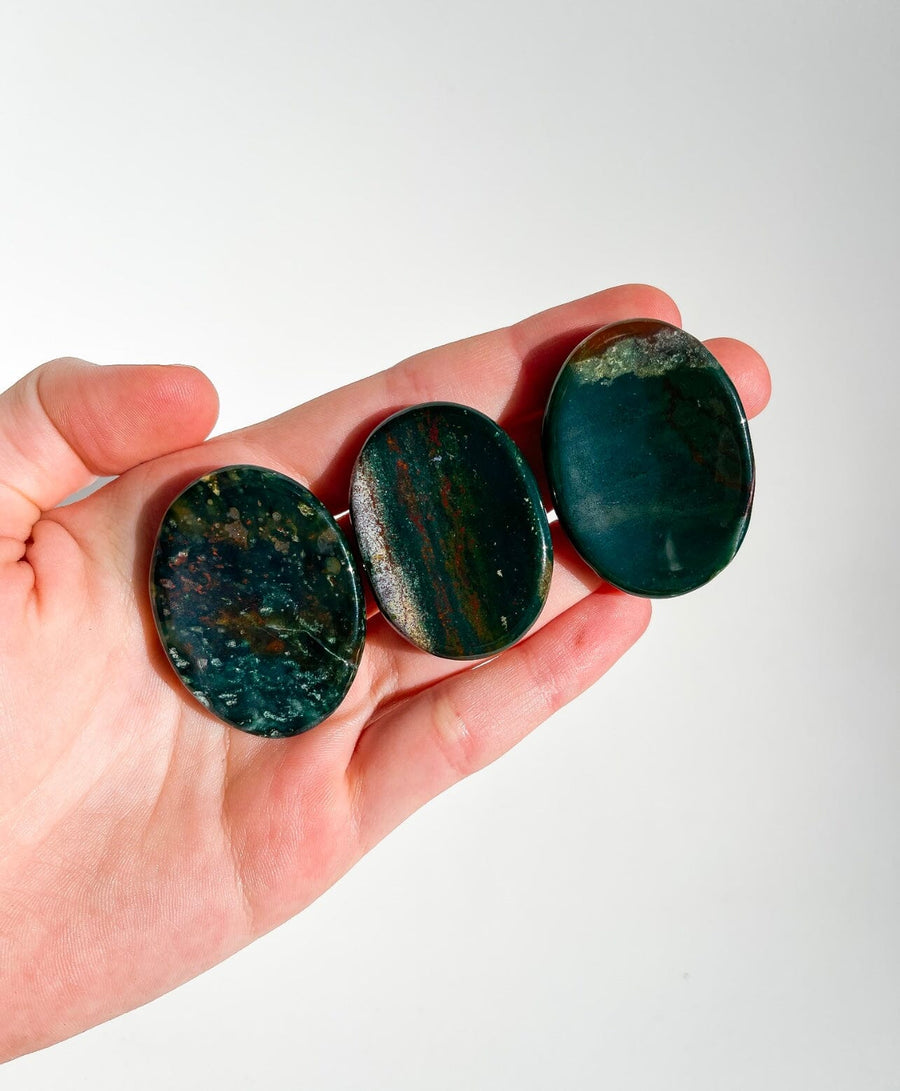 Bloodstone Worry Stone Bloodstone Halo Quartz 