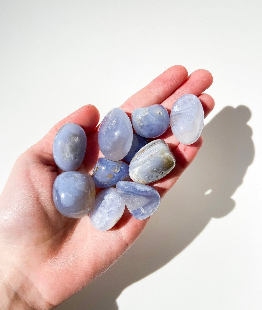 Blue Lace Agate Blue Lace Agate Halo Quartz 