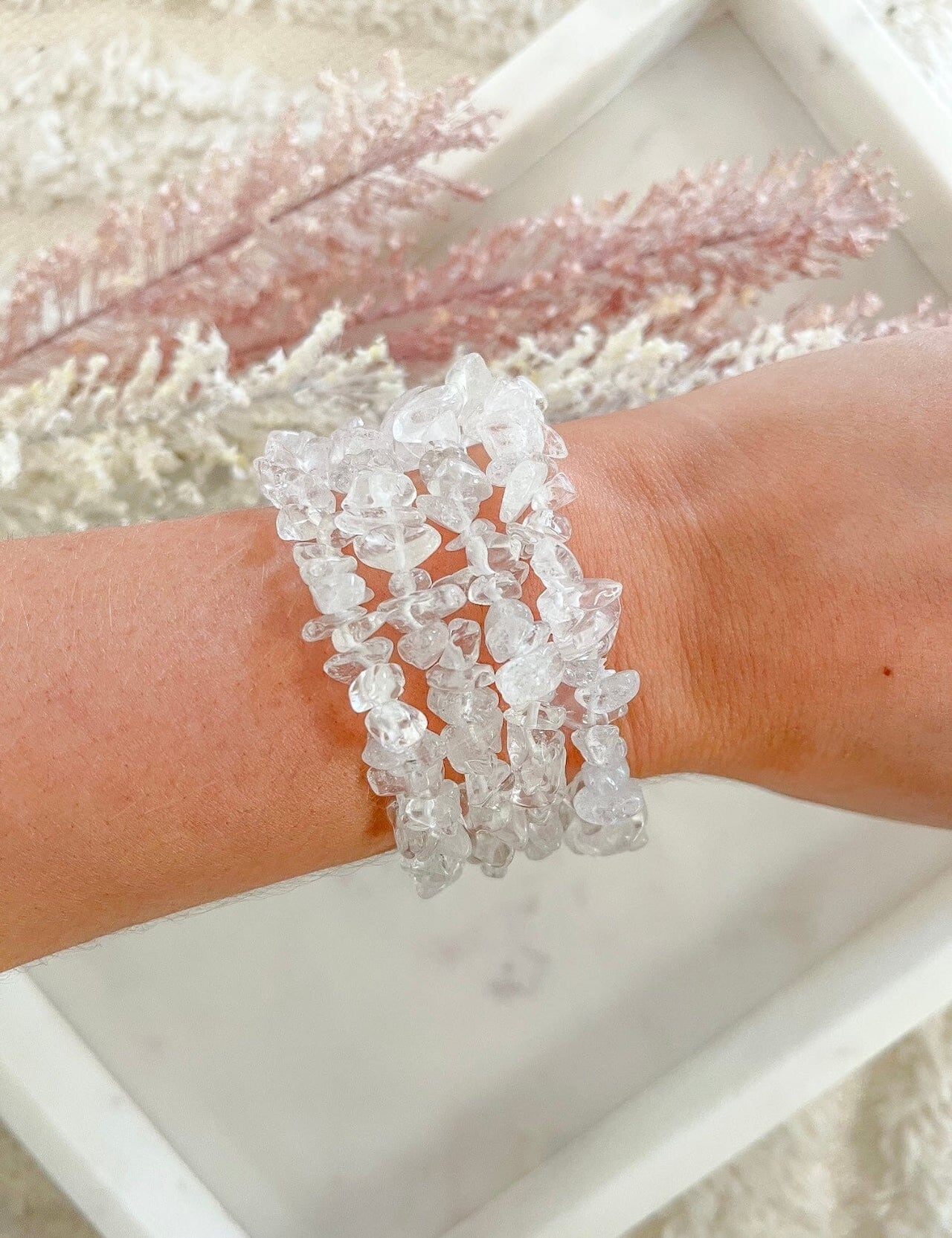 Clear Quartz Bracelet Clear Quartz Halo Quartz 