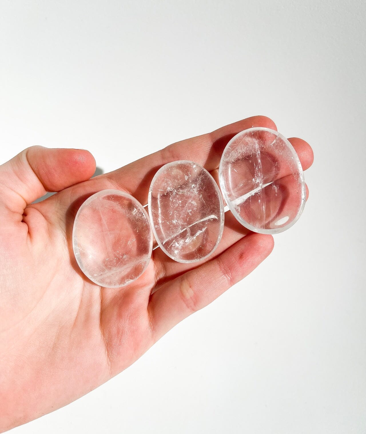 Clear Quartz Worry Stone Clear Quartz Halo Quartz 