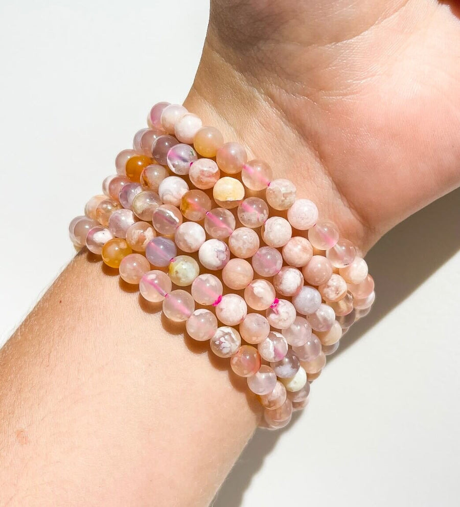 Flower Agate Bracelet Halo Quartz 