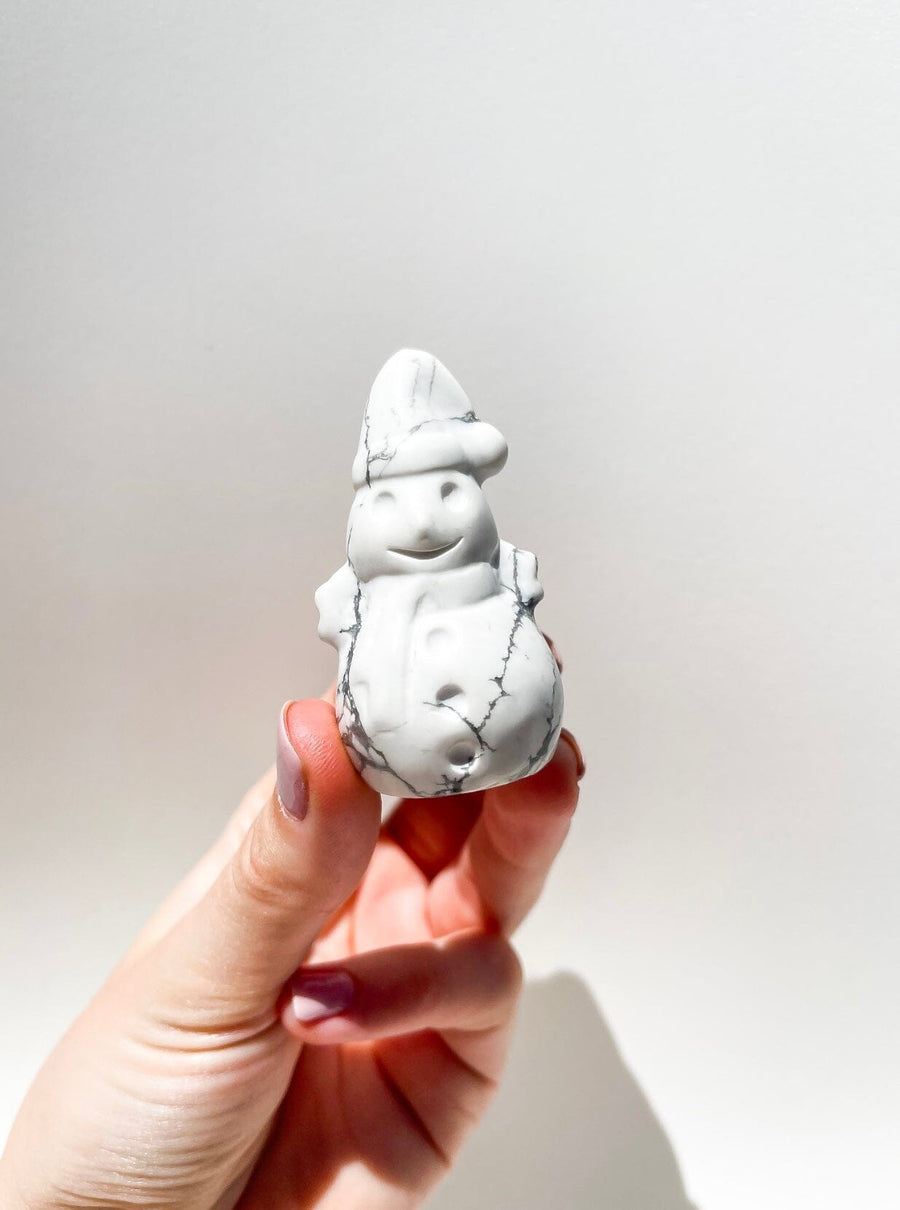 Howlite Snowman Halo Quartz 
