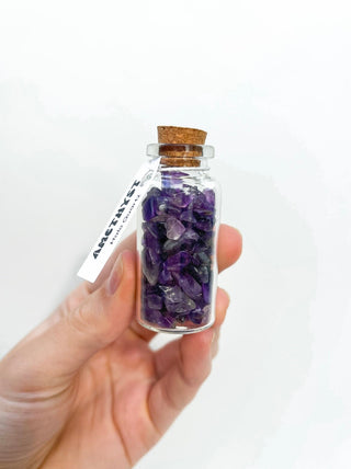 Assorted Chip Bottle Halo Quartz Amethyst 
