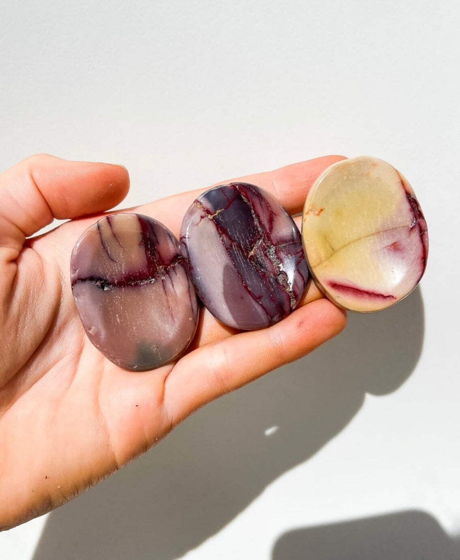 Mookaite Worry Stone Halo Quartz 