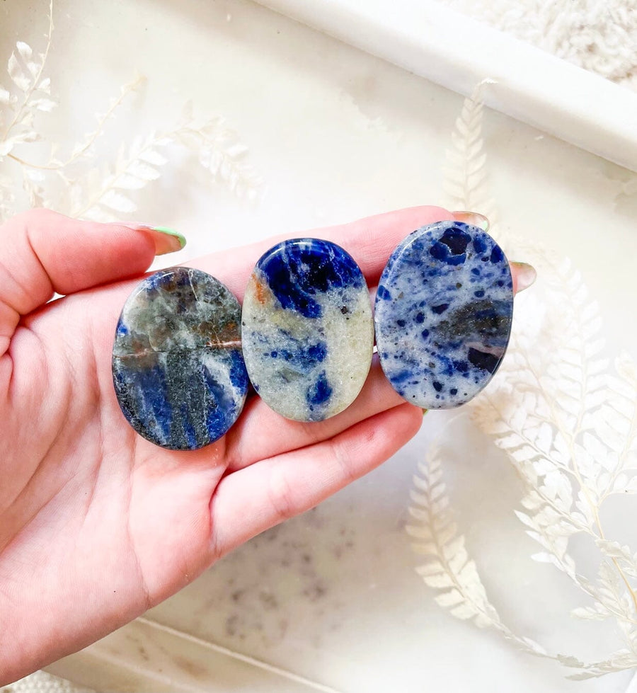 Sodalite Worry Stone Sodalite Halo Quartz 