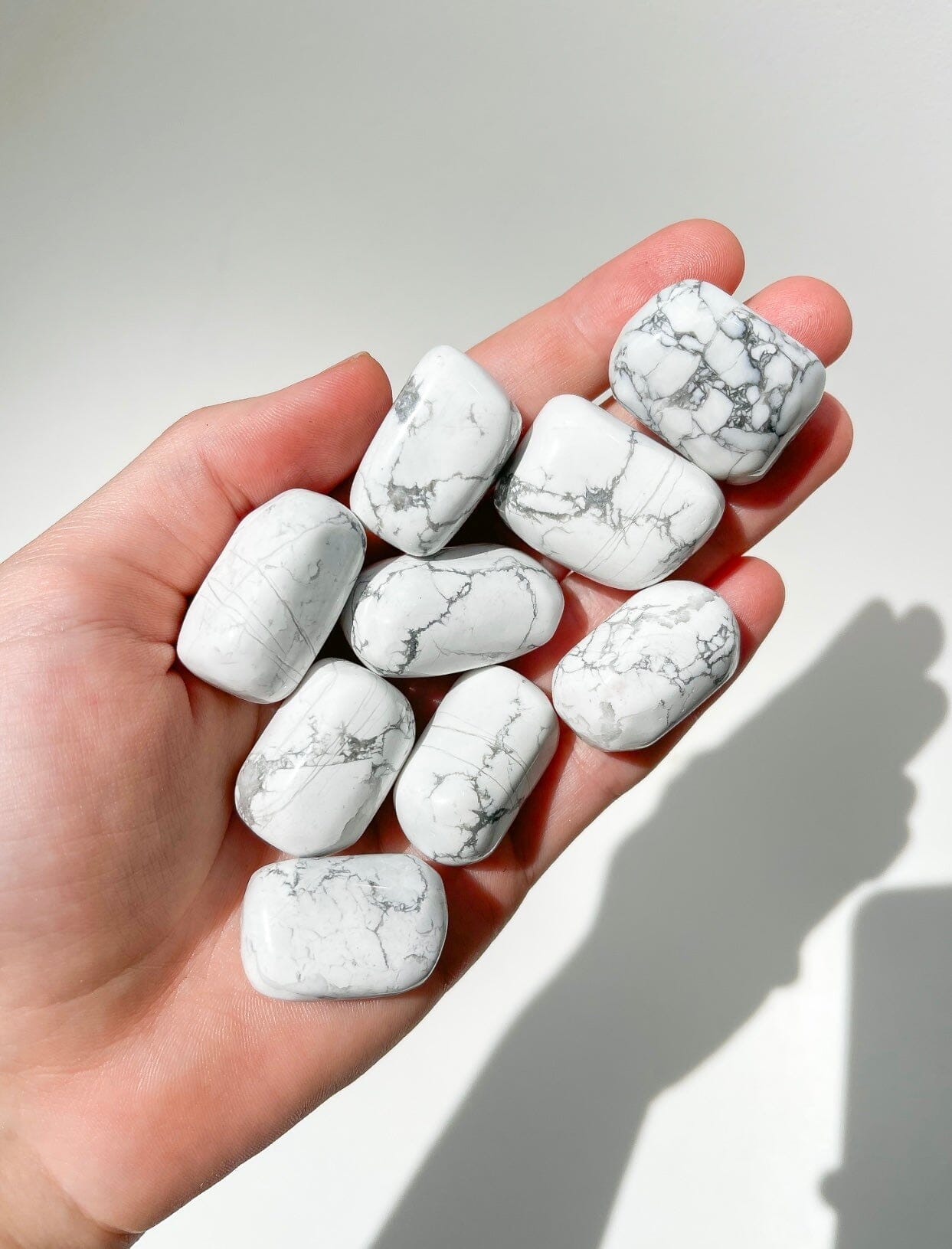 White Howlite White Howlite Halo Quartz 